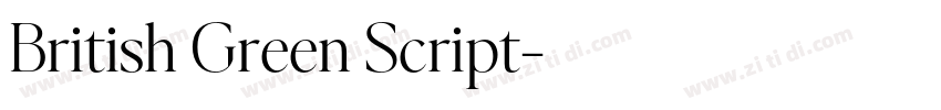British Green Script字体转换 British Green Script字体转换